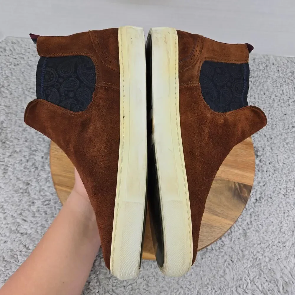 Ted Baker Mens 10 London Lykeen Brown Suede Casual Lifestyle Daily Chelsea Boot